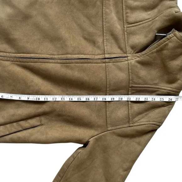 Guess Jeans Vintage Coat Faux Shearling Hooded Jacket Retro Sherpa - Picture 10 of 13